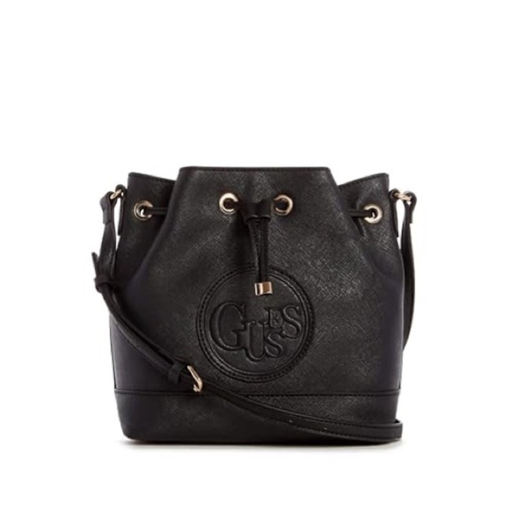 GUESS Black Crossbody Bucket Bag